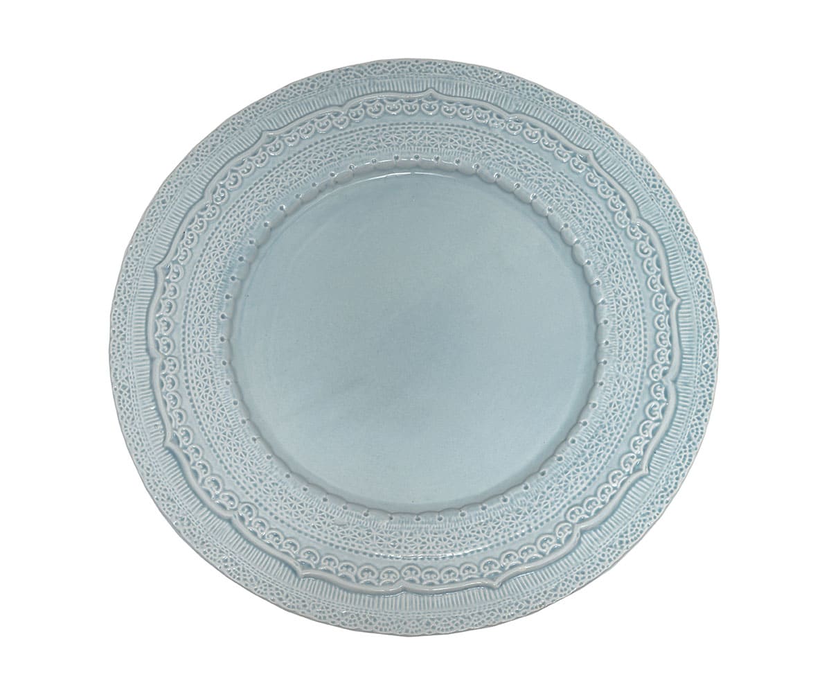 italian porcelain lace charger lovely luxe rentals