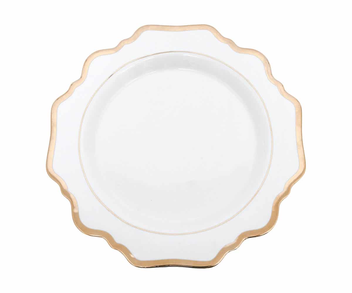 porcelain scalloped plates dinnerware lovely luxe rentals