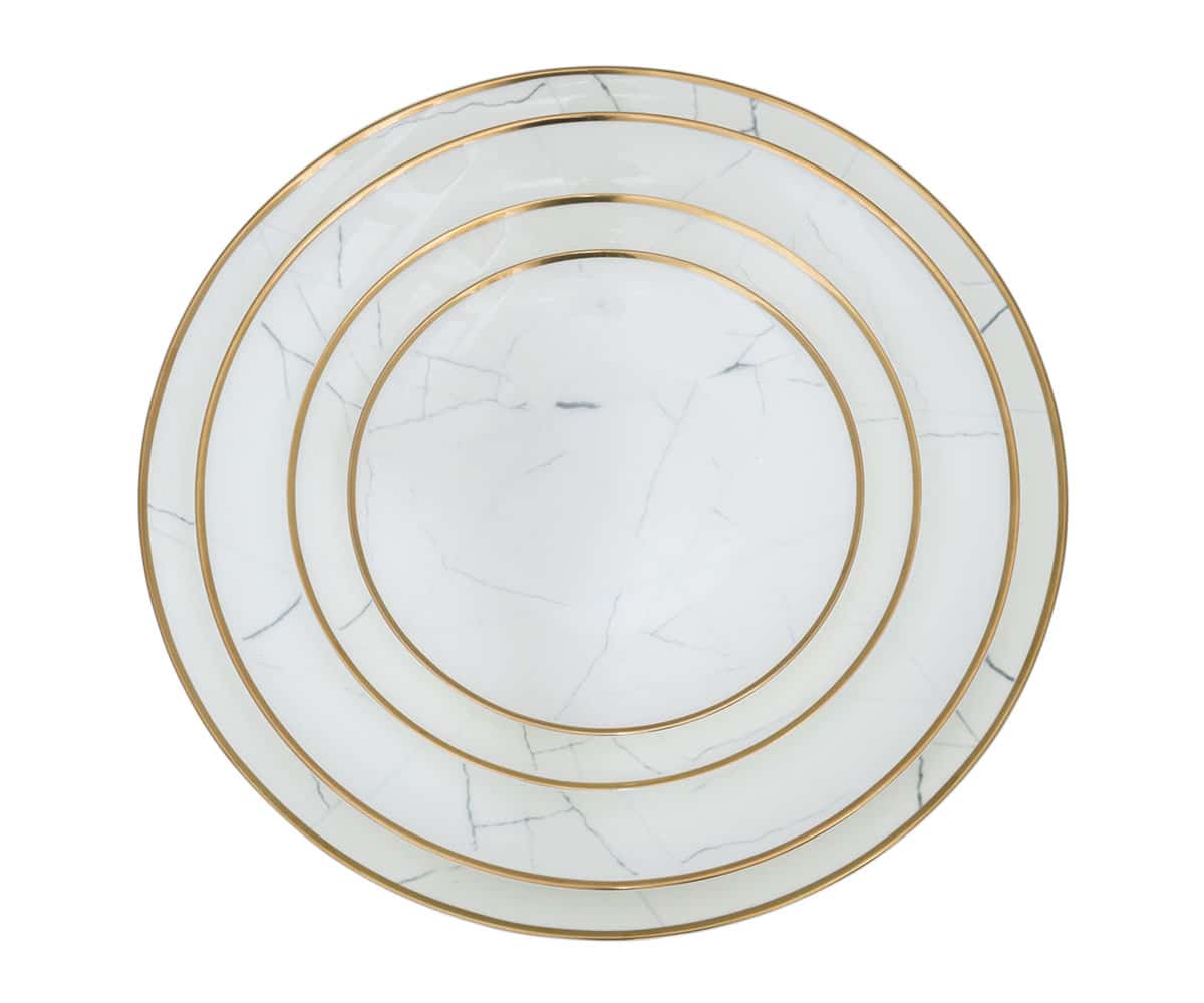 marble gold rimmed modern charger lovely luxe rentals
