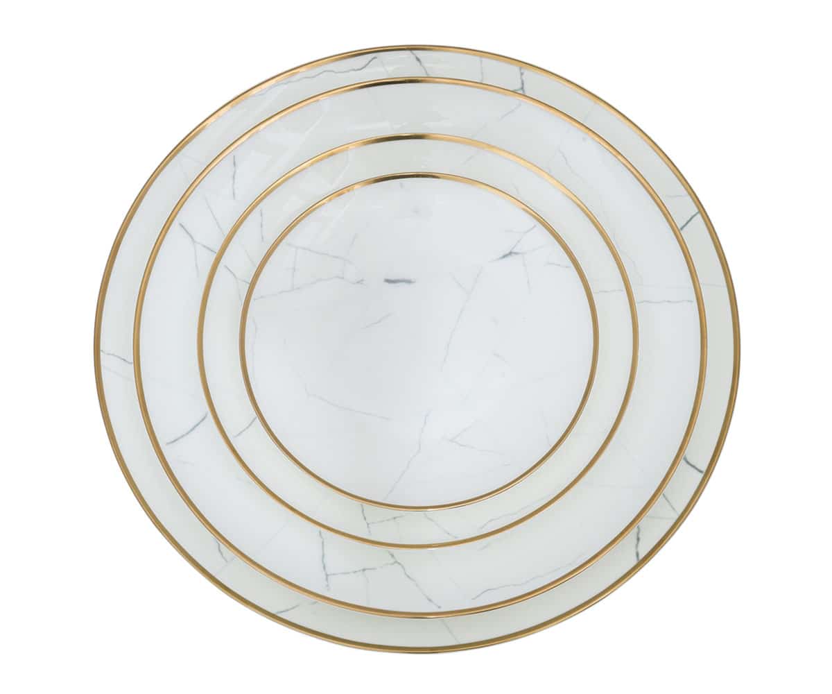 marble plates gold rimmed