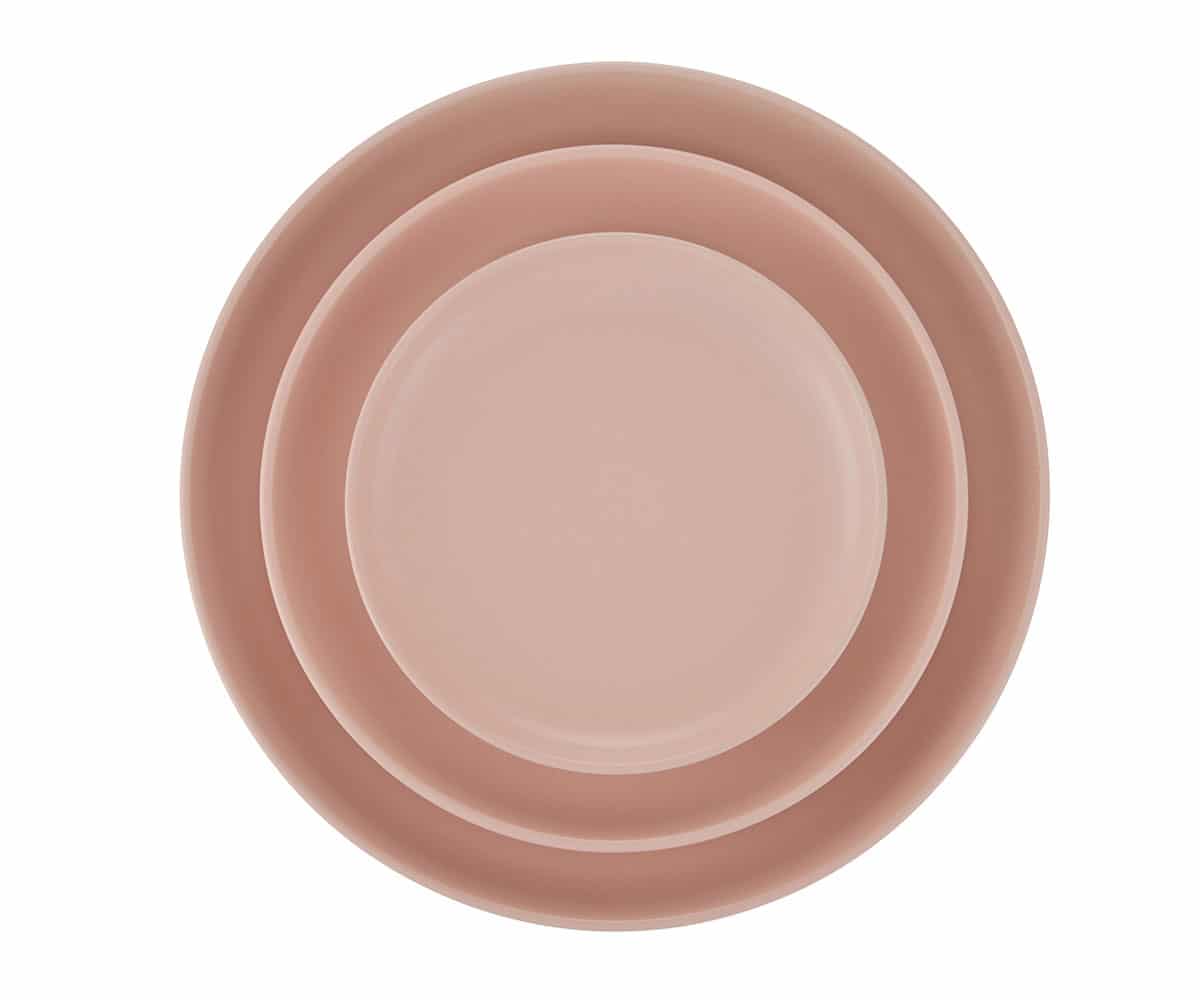 stoneware matte coupe plates blush hudson dinnerware lovely luxe rentals