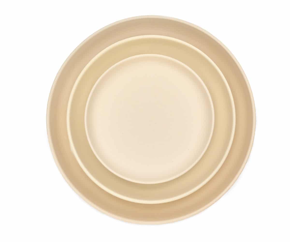 stoneware matte coupe plates cream hudson dinnerware