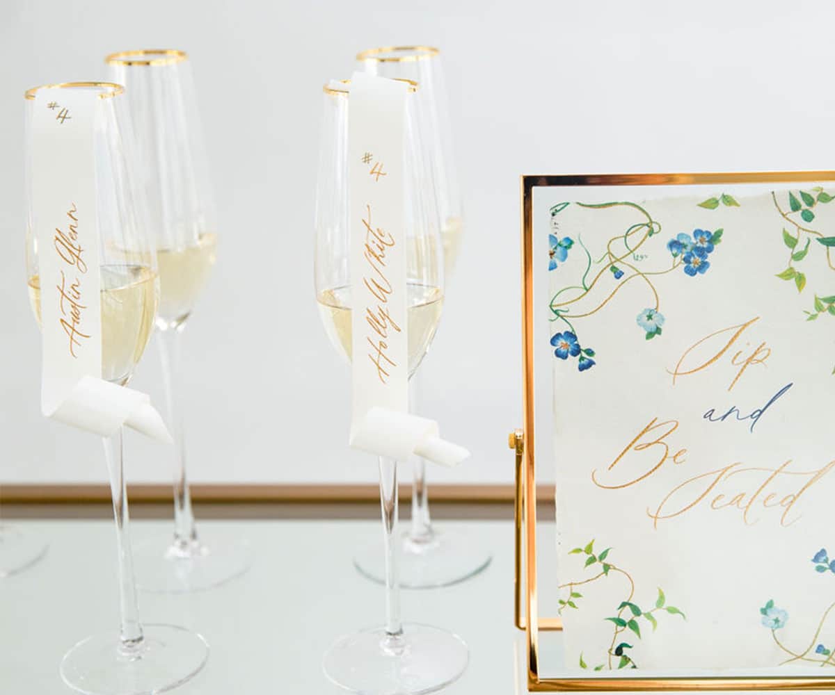 Clear Gold Rim Glassware Lovely Luxe Rentals