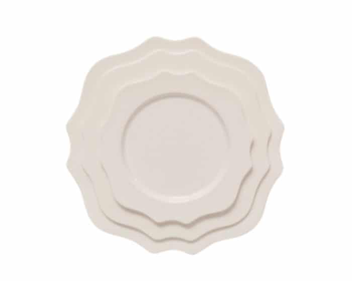scalloped charger bone china rivington charger by lovely luxe rentals