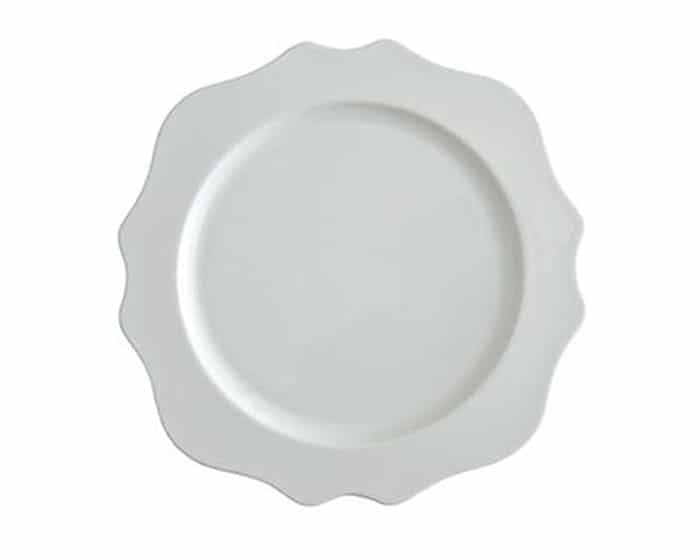 scalloped charger bone china rivington charger by lovely luxe rentals