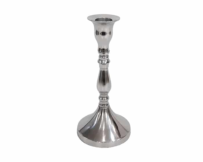 Silver taper candle holder