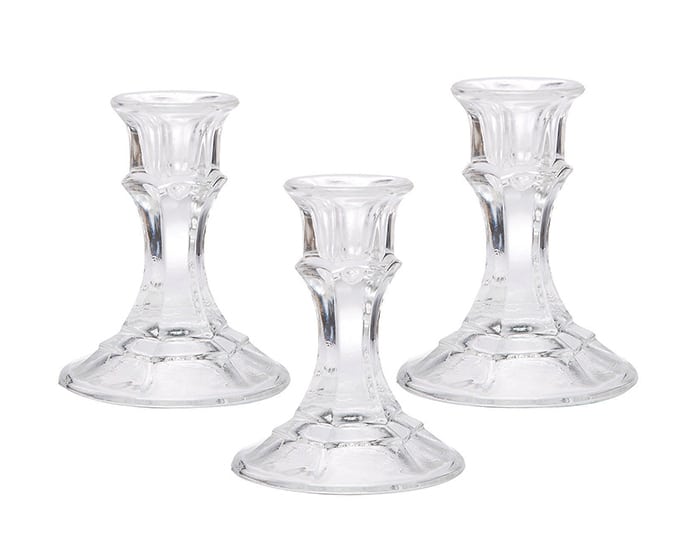Glass Taper Candle Holders